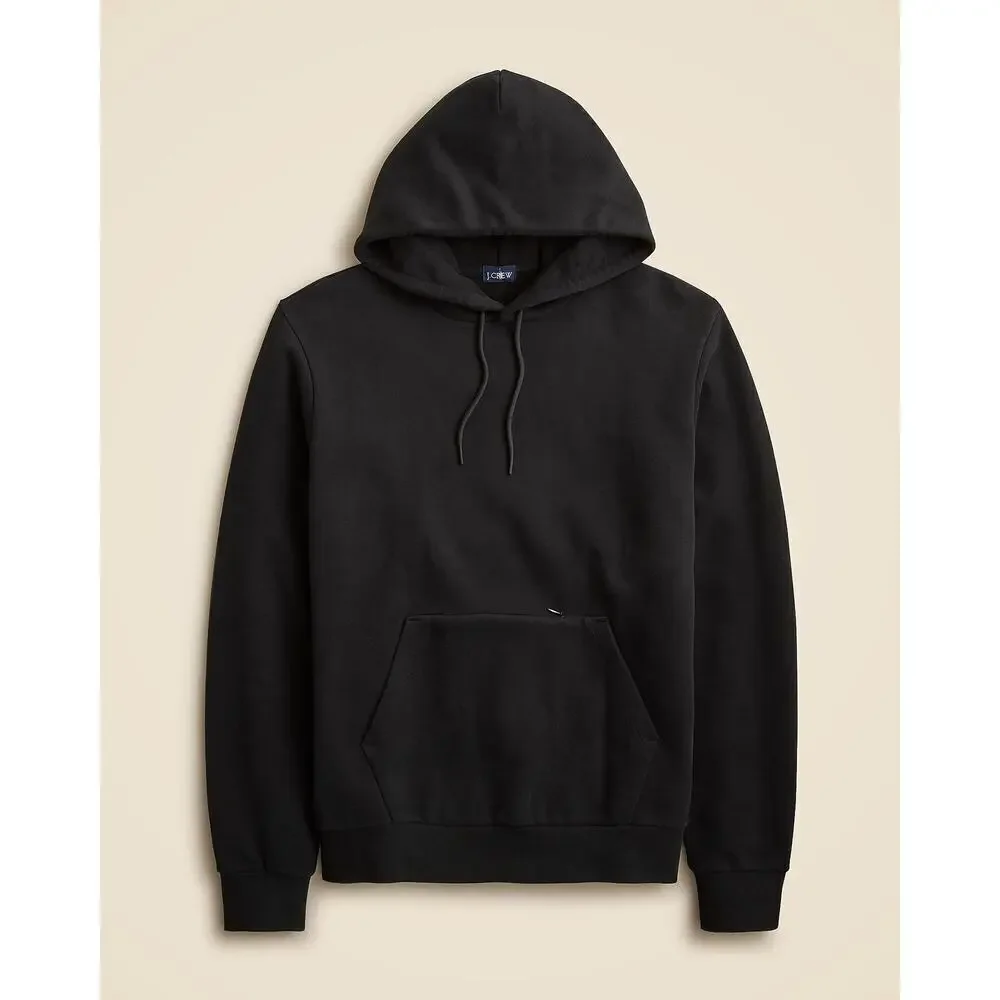 J. Crew Men's Summit 11 oz. Soft-Knit Fleece Hoodie Top CE279 Black Size M NWT